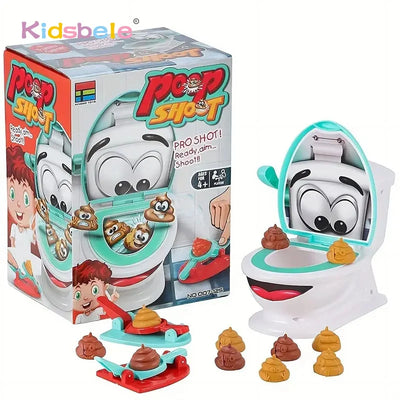 Poop Shoot Game Toy for Kids Creative Toilet Poop Game Toys Funny Family Game Decompress Toys Gifts