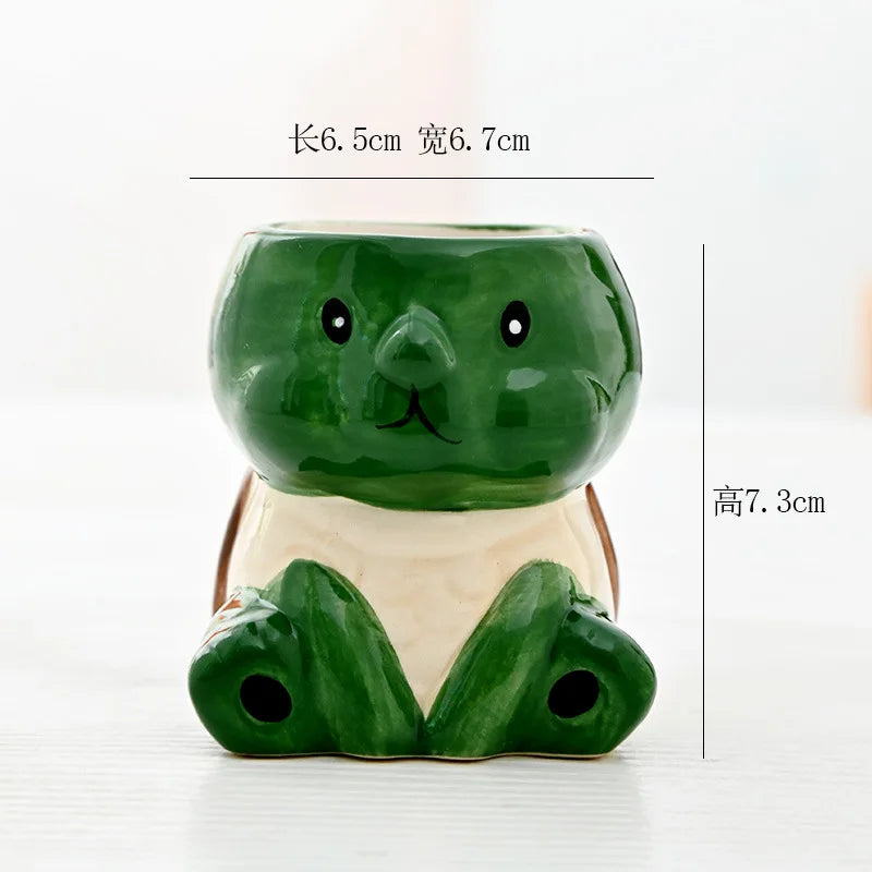 Cartoon Cute Fleshy Flowerpot Desktop Display Potted Container Decoration Gift Balcony Plant Ceramic Creativity