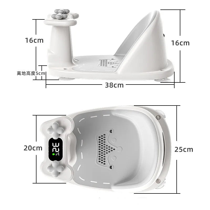 Children's Shower Seat Portable Shower Stand for Newborns and Young Children Children's Growth Accessories Temperature Sensing