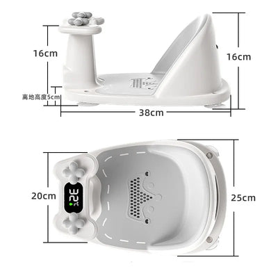 Children's Shower Seat Portable Shower Stand for Newborns and Young Children Children's Growth Accessories Temperature Sensing