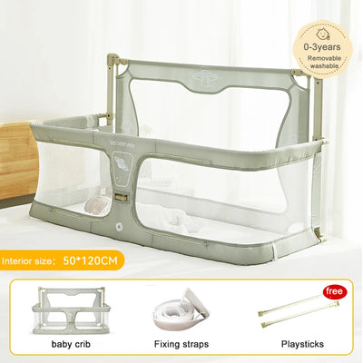 Simple and Lightweight Baby Cot Dual-use Comfortable Toddler Baby Bed within Bed Safety Protection Easy To Install Bedside Crib