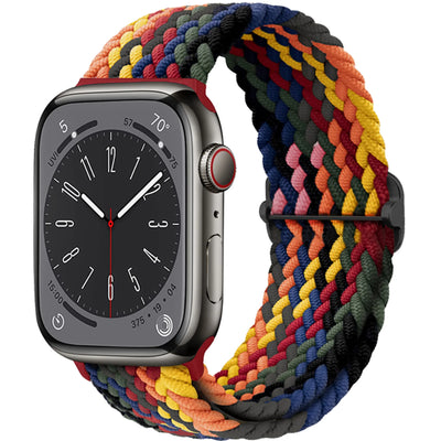 Braided Solo Loop For Apple watch band 44mm 40mm 49mm 45mm 41mm 46mm Elastic bracelet iWatch series 8 3 se 6 Ultra 2 9 10 straps