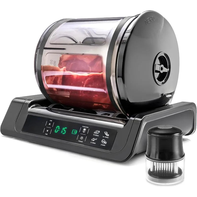 STX-1000-CE CHEF'S ELITE 15 MINUTE MEAT & VEGETABLE VACUUM TUMBLER MARINATOR WITH AUTO SHUT OFF AND FREE MEAT TENDERIZER
