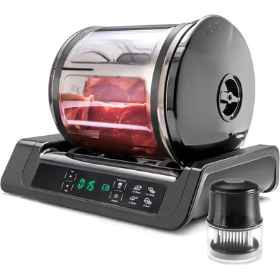 STX-1000-CE CHEF'S ELITE 15 MINUTE MEAT & VEGETABLE VACUUM TUMBLER MARINATOR WITH AUTO SHUT OFF AND FREE MEAT TENDERIZER