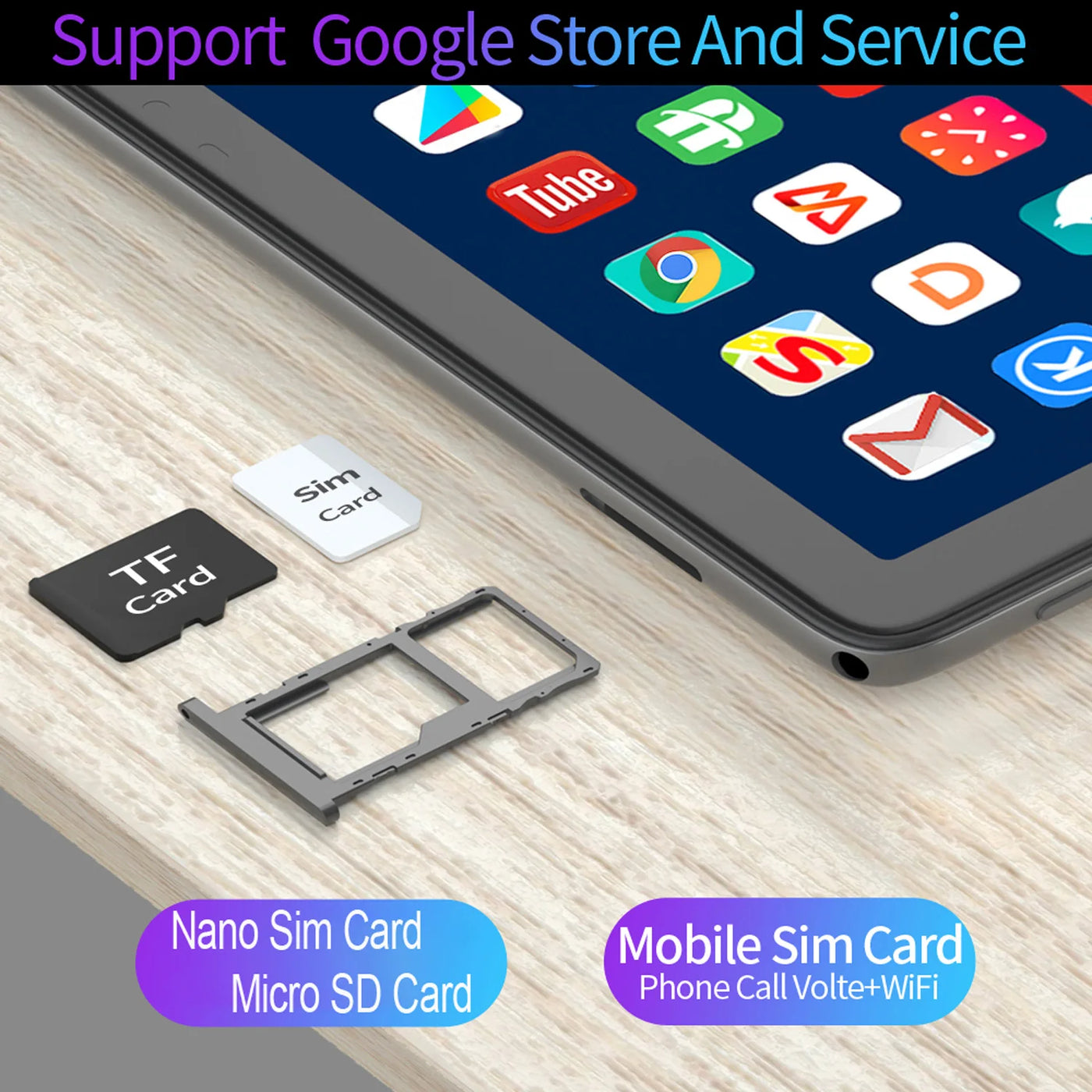 Global Version New 10.1 Inch Pad Octa Core 4GB RAM 64GB ROM Google Play Android Wifi Bluetooth 3g Phone Call Tablets 5000mAh