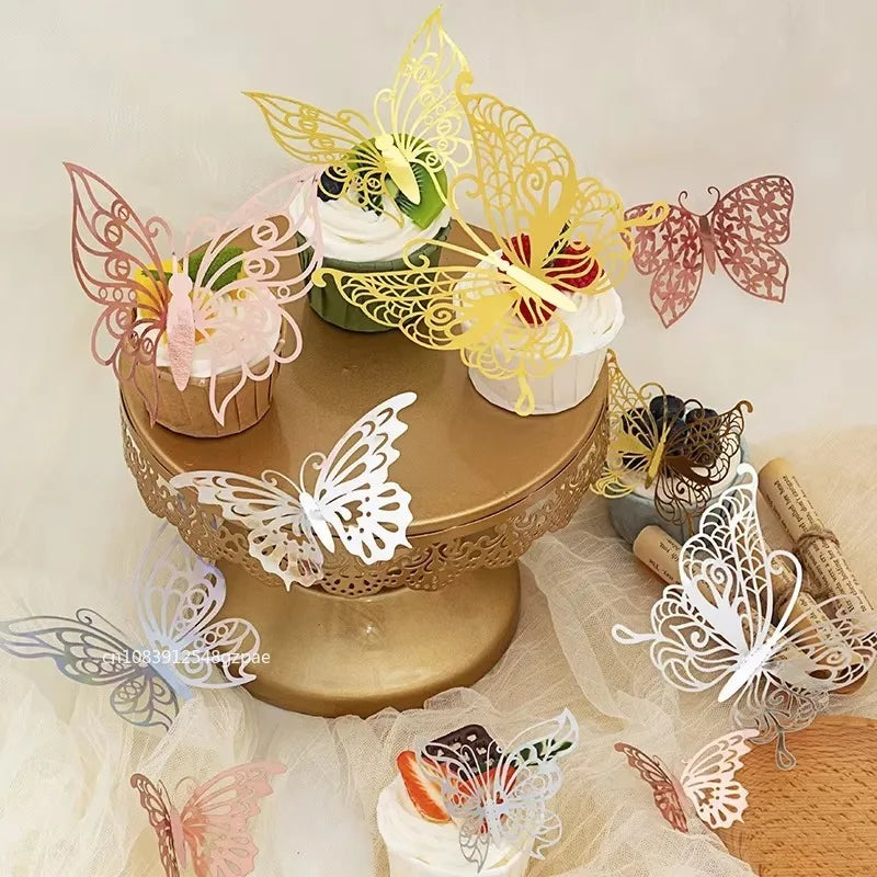 12/48Pcs Fashion 3D Butterfly Creative DIY  Wall Sticker Modern Wall Art Home Bedroom Room Decorative Butterflies  DIY Gift