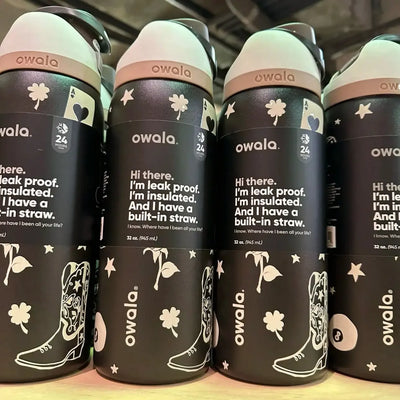 Owala Insulated Stainless Steel Water Bottle with Straw, BPA-Free Sports Water Bottle, Great for Travel,  32 Oz