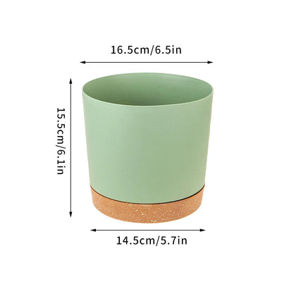 Plant Pot Circular Large Flowerpot Plastic Indoor Plants Succulent Planter with Drainage Bonsai Potted with Tray Home Decoration