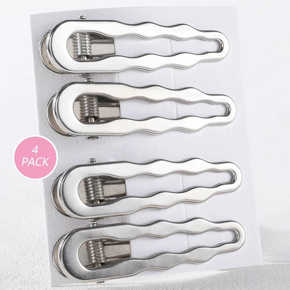 4/24Pcs Silver Y2k Hair Clips for Women Elegant Metal Duckbill Clip Gilrs Hairpins Side Bangs Barrettes Girls Hair Accessories