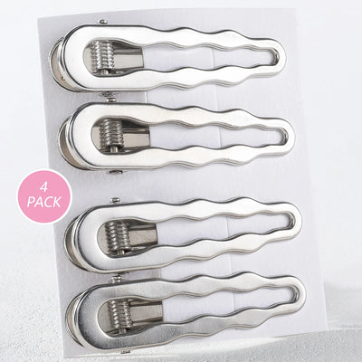 4/24Pcs Silver Y2k Hair Clips for Women Elegant Metal Duckbill Clip Gilrs Hairpins Side Bangs Barrettes Girls Hair Accessories