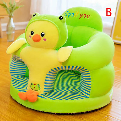 Baby Sitting Chair Cover Cute Animal Shaped Plush Sofa Case Infants Learning Support Seat Cushion