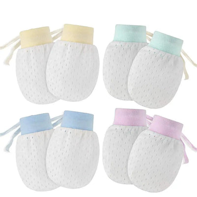 4 PAIRS NYLON BABY GLOVES ANTI-SCRATCHING KIDS ACCESSORIES ANTI-GRASPING SCRATCH MITTENS HAND-GUARD SUPPLIES