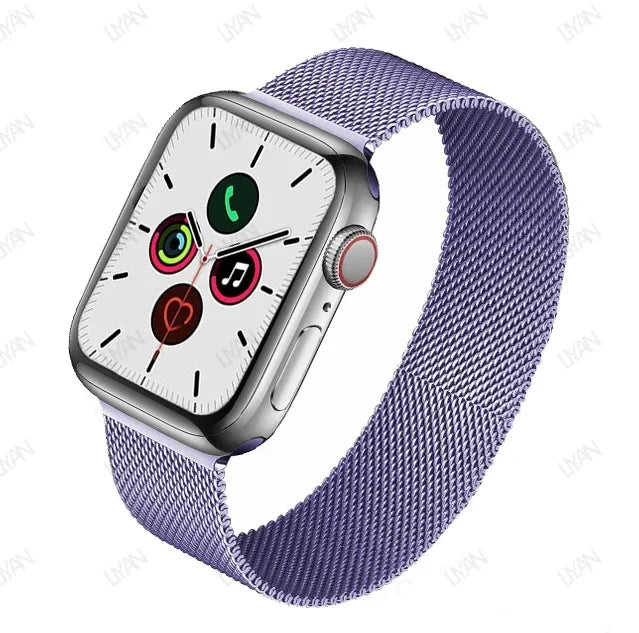 Milanese Loop for apple watch band 44mm 45mm 40mm 41mm 38-42mm pride bracelet iwatch series 9 8 7 6 SE 5 4 3 ultra 2 49mm strap
