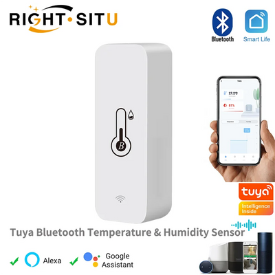 TUYA SMART TEMPERATURE HUMIDITY SENSOR MINI, 2023 UPGRADE, BLUETOOTH-COMPATIBLE, APP REMOTE CONTROL, THERMOMETER HYGROMETER
