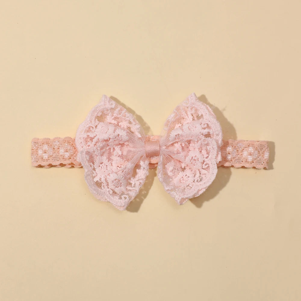 Headbands for Girl Soft Elastic Lace Bow Baby Girl Hair Band Children Turban Kids Headwear Hair Accessories for Newborn Infant