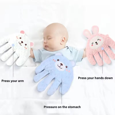 ELECTRIC BABY SOOTHING PALM PILLOW WITH REMOTE CONTROL – HEATED SIMULATED SLAPPING HAND SLEEP AID FOR NEWBORNS