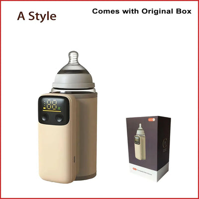 Rechargeable Portable Bottle Warmer with Fast Charging Cordless Milk Warmer with Temperature Control for Traveling Camping Home