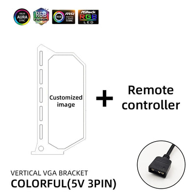 White GPU Bracket RGB VGA Stand Video Card Support ASUS ROG Vertical 12V/5V Customized Gamers MOD PC RTX4090 Blanc Holder DIY