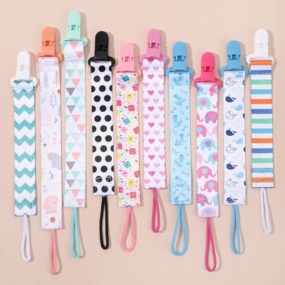 1PC BABY CARTOON PACIFIER CLIP CHAIN WITH FIXED BUTTON, ANTI-DROP BUCKLE STRAP, SOOTHER CHAIN FOR BABY FEEDING GIFT