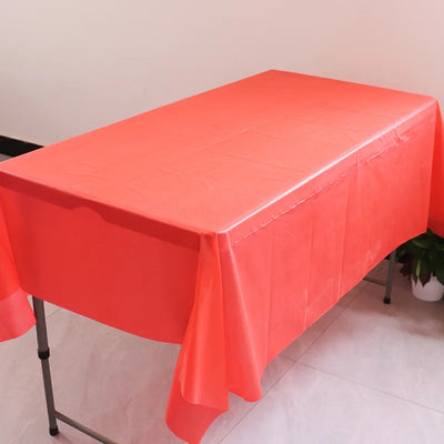 Plastic Disposable Solid Color Tablecloth Birthday Party Wedding Christmas Table Cover Wipe Desk Cloth Decor  Covers Rectangle