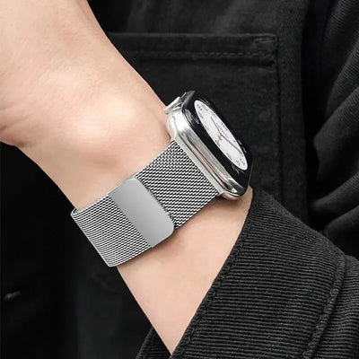 Milanese Loop Strap For Apple Watch Band 49mm 44mm 40 45mm 41mm Metal Stainless Steel Bracelet Iwatch Series 10 46mm 42mm Ultra2