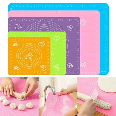 Silicone Mat Kitchen Kneading Dough Baking Mat Dough Pads Slip Baking Roller Surface and Surface Pads Tools Sheet Accessories