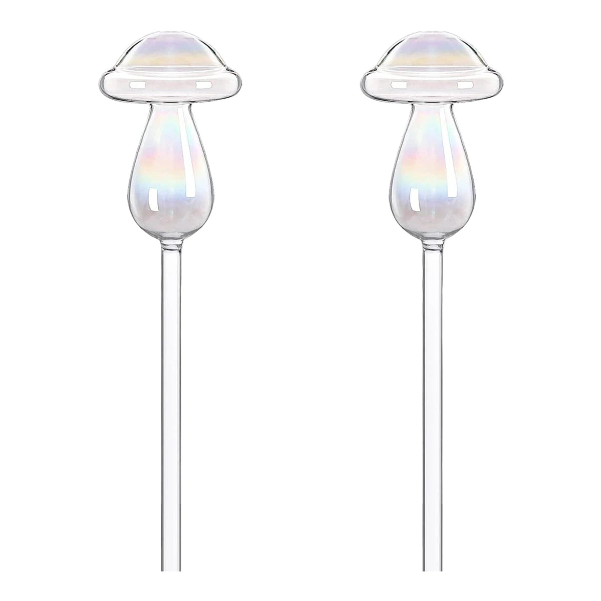 2/4Pcs Plant Water Cans Automatic Self Watering Globes Glass Mushroom Heart Shape Watering Drippers Device Home Garden Supplies