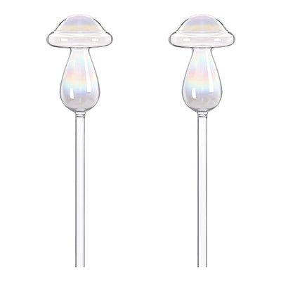 2/4Pcs Plant Water Cans Automatic Self Watering Globes Glass Mushroom Heart Shape Watering Drippers Device Home Garden Supplies