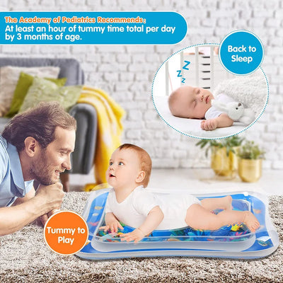 INFLATABLE TUMMY TIME BABY PLAY MAT WATER CUSHION EARLY EDUCATION INTERACTIVE BABY TOYS FOR TODDLERS SENSORY DEVELOPMENT