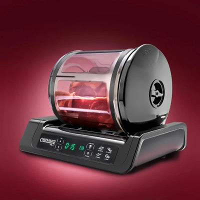 STX-1000-CE CHEF'S ELITE 15 MINUTE MEAT & VEGETABLE VACUUM TUMBLER MARINATOR WITH AUTO SHUT OFF AND FREE MEAT TENDERIZER
