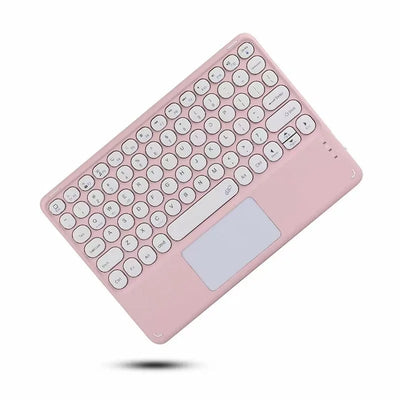 10-INCH SPANISH/ENGLISH BLUETOOTH KEYBOARD – WIRELESS RECHARGEABLE UNIVERSAL KEYBOARD FOR IPAD AIR/PRO, PHONE, TABLET, LAPTOP