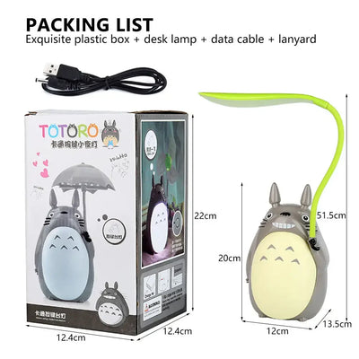 Creative Night Lights LED Cartoon Totoro Shape Lamp USB Rechargeable Reading Table Desk Lamps for Kids Gift Home Decor Novelty