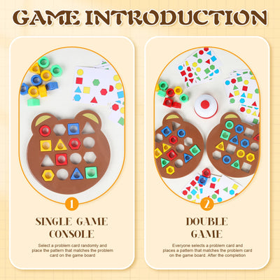 2pcs Kids Early Education Geometric Shape Matching Toy Thinking Logic Exercise Toys Gift for Birthday Children's Day