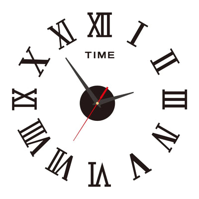 DIY Wall Clock for Home Office 40cm Frameless Modern 3D Wall Clock Mirror Stickers Hotel Room Design School Decoration Decor