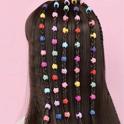 100pcs Small Clips Colorful Hair Clip For Hair Styling Braid Hair, Sweet Cute Hair Accessories