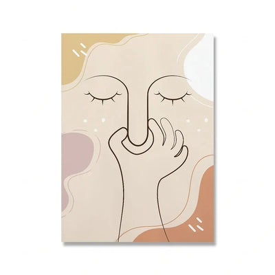 Bad Smell Cute Line Wall Art Pictures Canvas Painting Funny Bathroom Color Posters Prints Toilet Humour Bathroom Home Decor