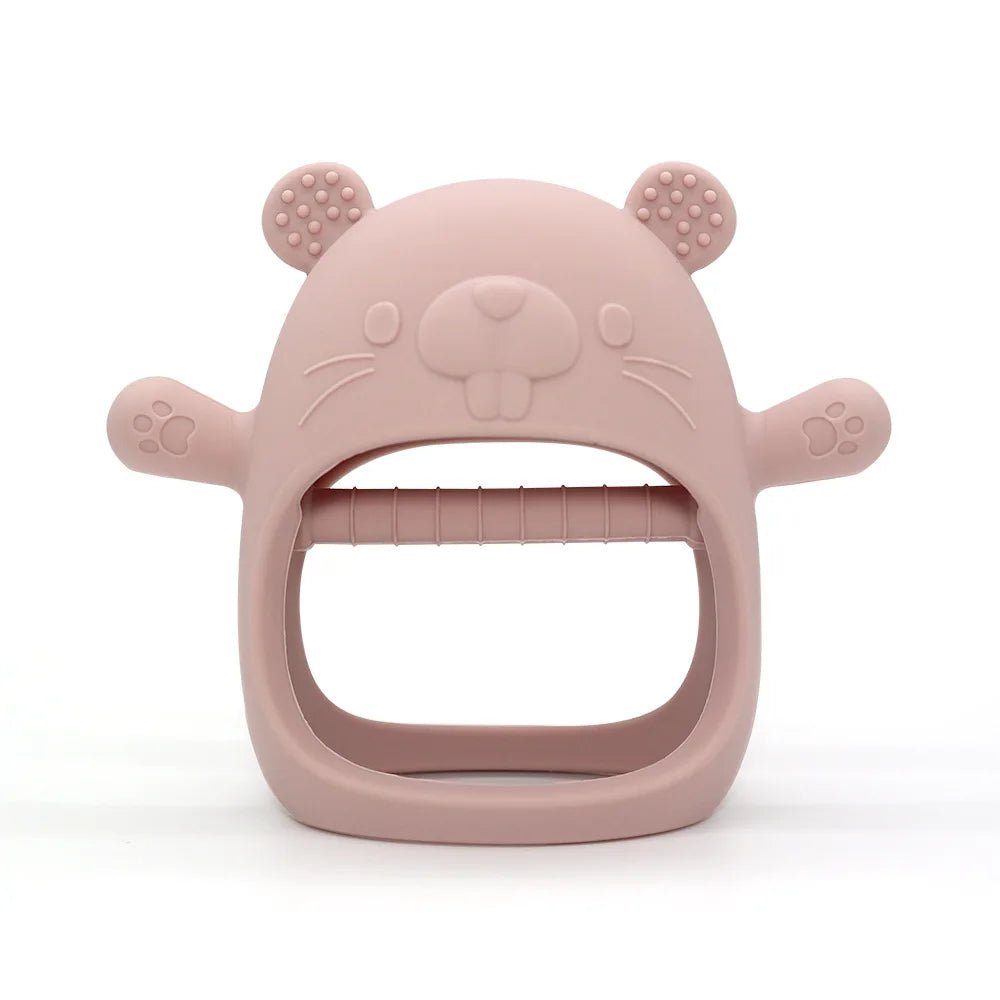 1PC BPA FREE CUTE CARTOON ANIMAL SILICONE TEETHER TOY BRACELET TEETHING GLOVE FOR BABY NEWBORN ACCESSORIES