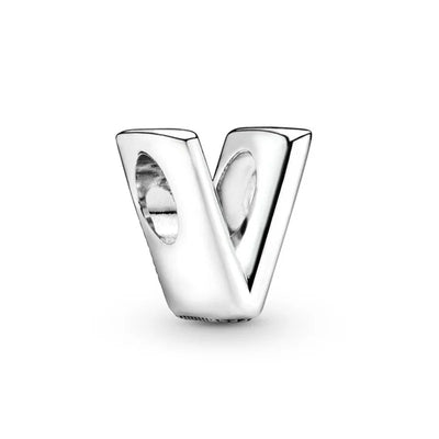 925 Silver Plate 26 English Letters Combined Freely Beads For Pandora DIY Charms Bracelet Keychain Jewelry Accessories Gifts