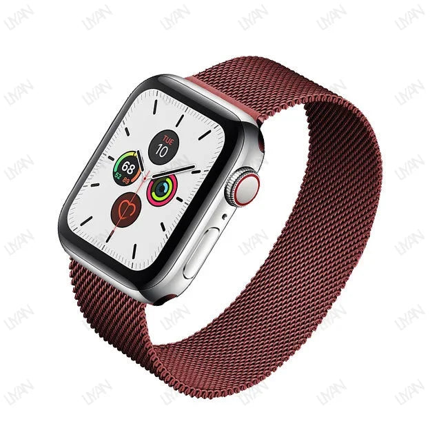 Milanese Loop for apple watch band 44mm 45mm 40mm 41mm 38-42mm pride bracelet iwatch series 9 8 7 6 SE 5 4 3 ultra 2 49mm strap