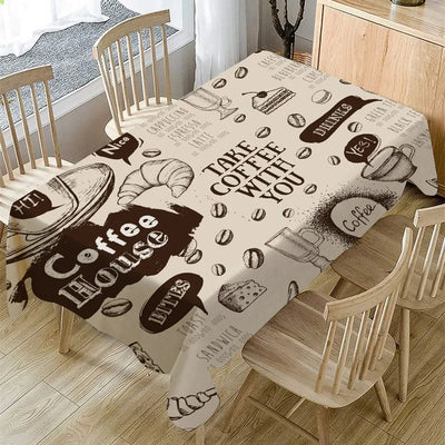 Tablecloth Model Retro Coffee Waterproof dining table Nauble Ceremony Decoration Rectangular tablecloth Kitchen Textile For the