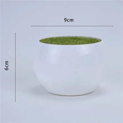 1pc White Round and square Plastic Flower Pot Plant Simple Moderm Flowerpot With Foam Floral Arrangement Accessories home decora