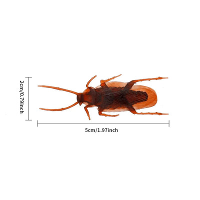 20pcs Fake Roaches Plastic Cockroach Bug Joke Toys Realistic Roaches Plastic Bugs Gift for Halloween Kids Party Creepy Decor