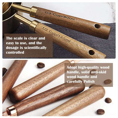 11/6pc Stainless Steel Measuring Cup Spoon Set Espresso Making Measuring Tools Coffee Measure Spoon Kitchen Gadget Measure Scoop