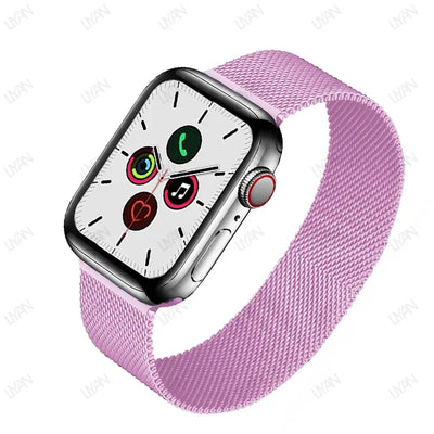 Milanese Loop for apple watch band 44mm 45mm 40mm 41mm 38-42mm pride bracelet iwatch series 9 8 7 6 SE 5 4 3 ultra 2 49mm strap