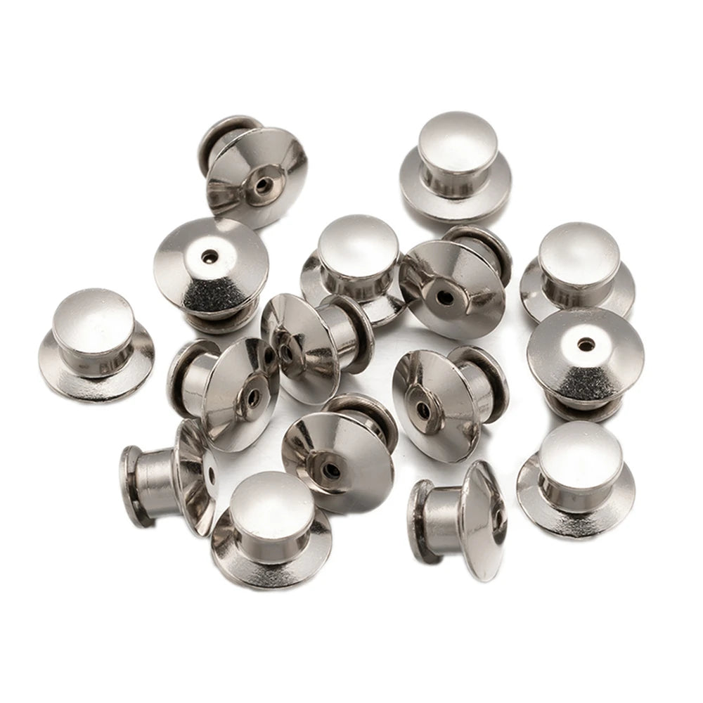 10/20Pcs Metal Locking Pin Back Locking Pin Keeper Clasp DIY Backing Brooch Lapel Safety Hold Lock Jewelry Making Accessories