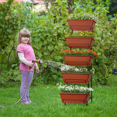 Vertical Garden Bed, 5th Floor, Vertical Elevated Garden, Flower Pot, Outdoor Herbal Garden, Flower Pot, Layered Flower Pot Box