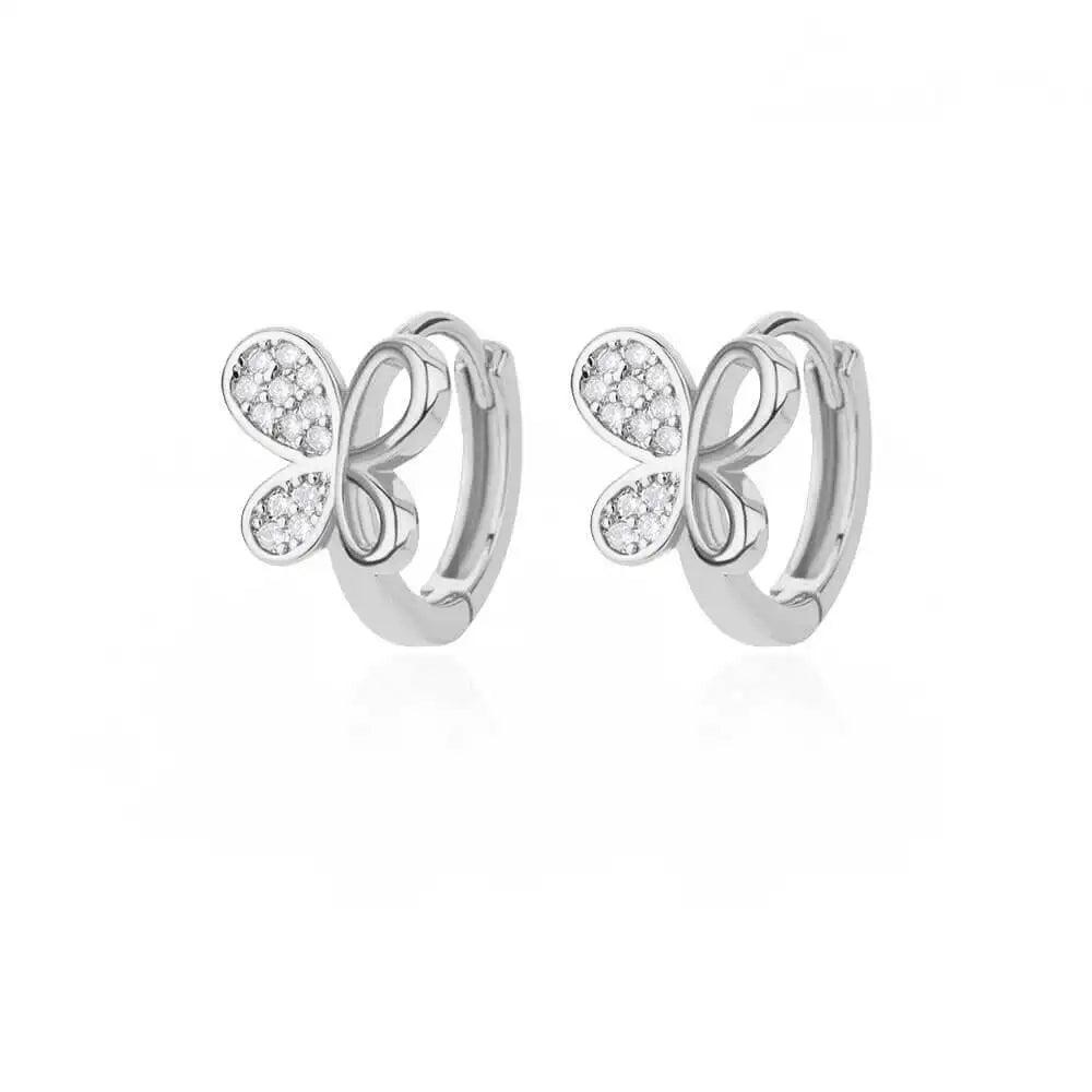 Stainless Steel Rabbit Butterfly Earrings for Women Gold Color Hoop Earrings 2024 Trending Aesthetic Jewelry pendientes mujer