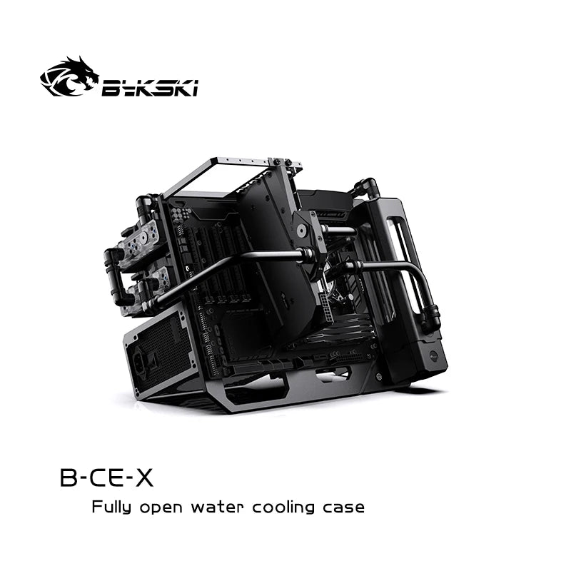 Bykski ATX Open Frame Panoramic Viewing Gaming Computer Case DIY Full Aluminum Water-Cooled Chassis B-CE-X