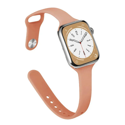 Slim Silicone Strap For Apple Watch Band 45mm 44mm 40mm 41mm 42-38mm sport bracelet iwatch series 8 7 se 3 4 5 6 9 ultra 2 49mm