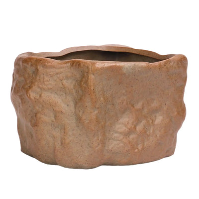 Ceramic Succulent Pot Wear Resistant Stone Shape Cactus Succulent Miniature Garden Bonsai for Home Office Table Desk Decoration